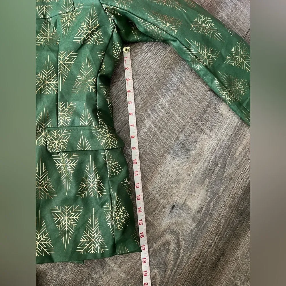 Suitmeister Holiday Snowflake Tree Blazer- Size Large